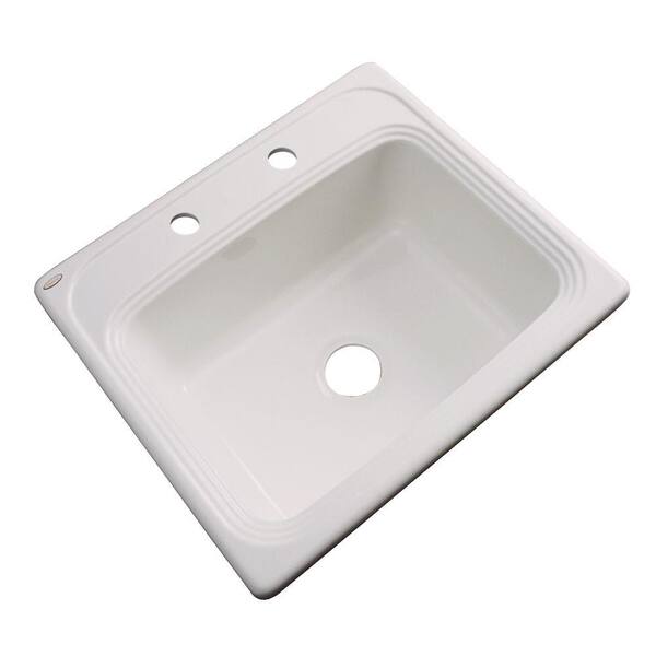 Thermocast Wellington Drop-In Acrylic 25 in. 2-Hole Single Bowl Kitchen Sink in Natural