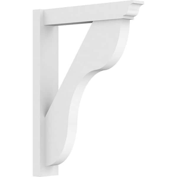 Ekena Millwork Carmel 5 in. W x 32 in. H x 24 in. D Signature Urethane Polyurethane Outlooker with Traditional Ends