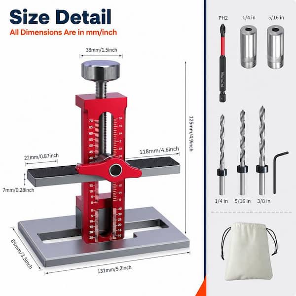 Numhew 3-in-1 Cabinet Door Mounting Jig with Support Base
