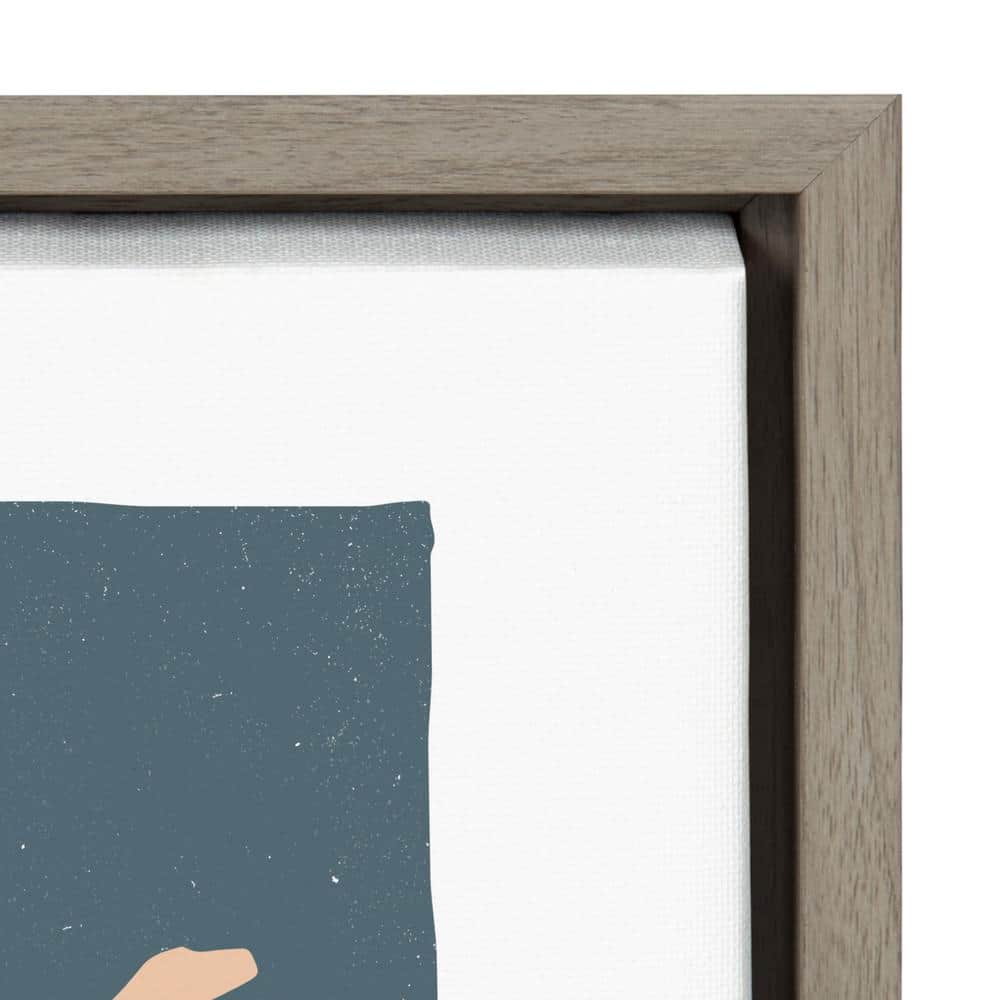 Kate and Laurel Sylvie Contemplation Framed Canvas by Rocket Jack, 18x24, Gray