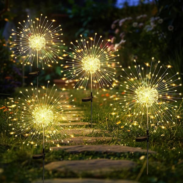 Garden Decor Outdoor Lights 120 LED 4 Pack, Solar Garden Lights