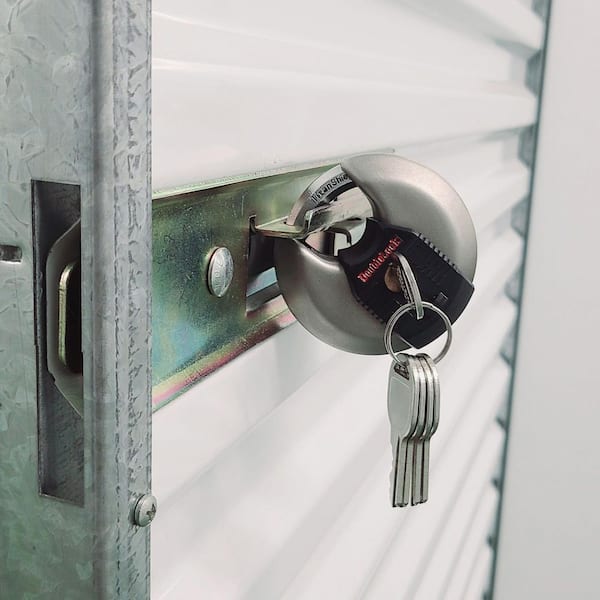 DoubleLock Crab 2.0, 2-3/4 in Keyed Discus Padlock with Key Shroud