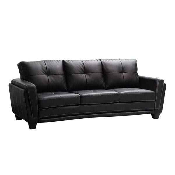 HomeSullivan Black Upholstered Sofa - DISCONTINUED