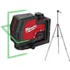 100 ft. REDLITHIUM Lithium-Ion USB Green Rechargeable Cross Line Laser  Level with Charger