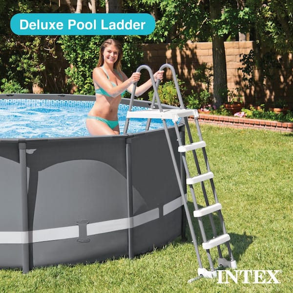 Deluxe Pool Ladder 4-Step High-Impact Composite for Above Ground Pool