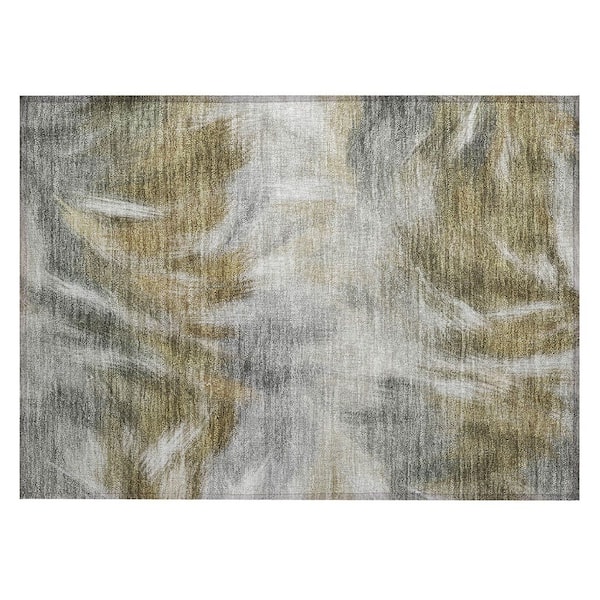 Addison Rugs Chantille Machine Washable Indoor/Outdoor Abstract ACN2096 Pewter 1 ft. 8 in. x 2 ft. 6 in. Accent Rug
