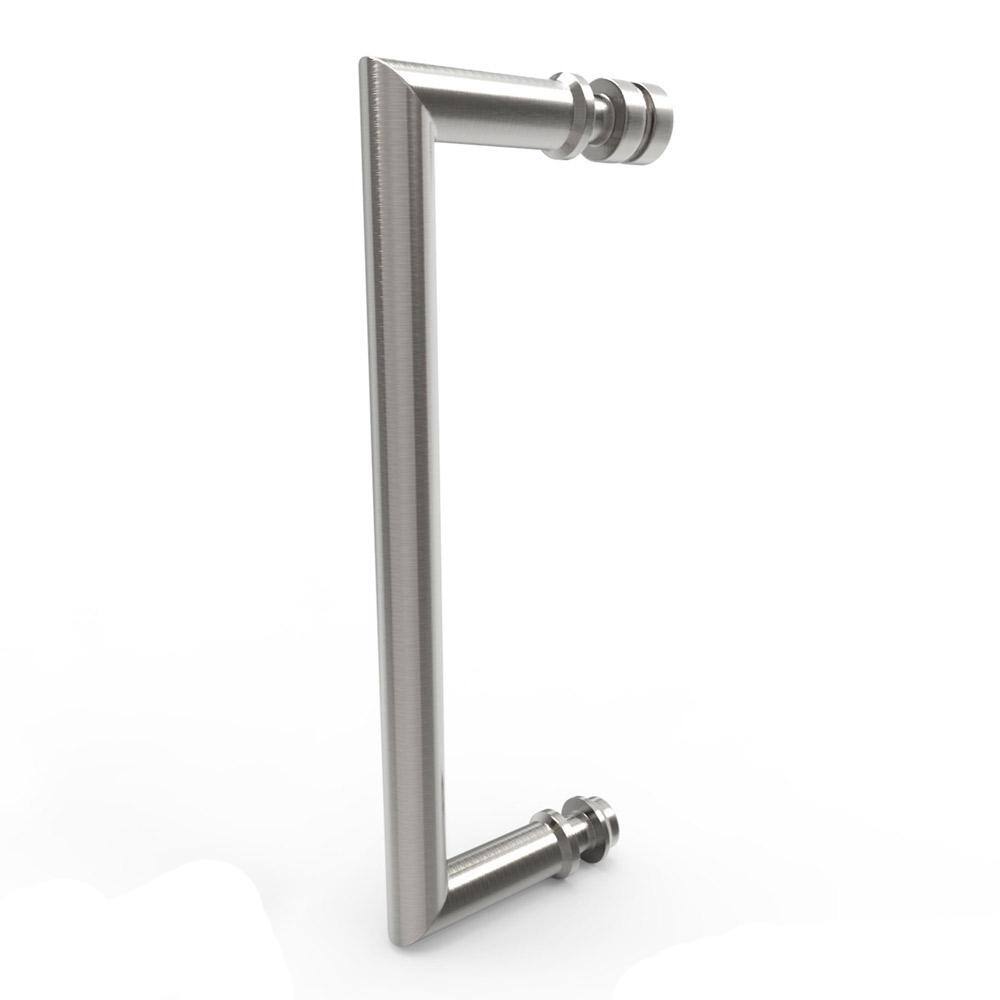Clear Tempered Glass Frameless Hinged Shower Enclosure with Black Hardware