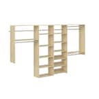Dual Tower 96 in. W - 120 in. W Classic Harvest Grain Wood Closet System
