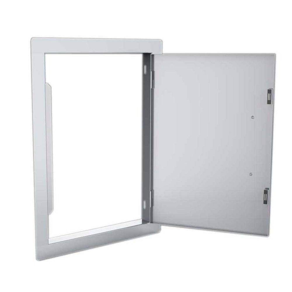 Stainless Steel Vertical Outdoor Access Door 17" x 24"