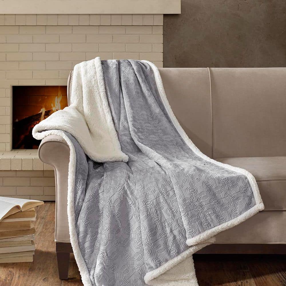 Celia Grey Polyester Oversized Textured Plush Throw Blanket price history on PriceWatchPro