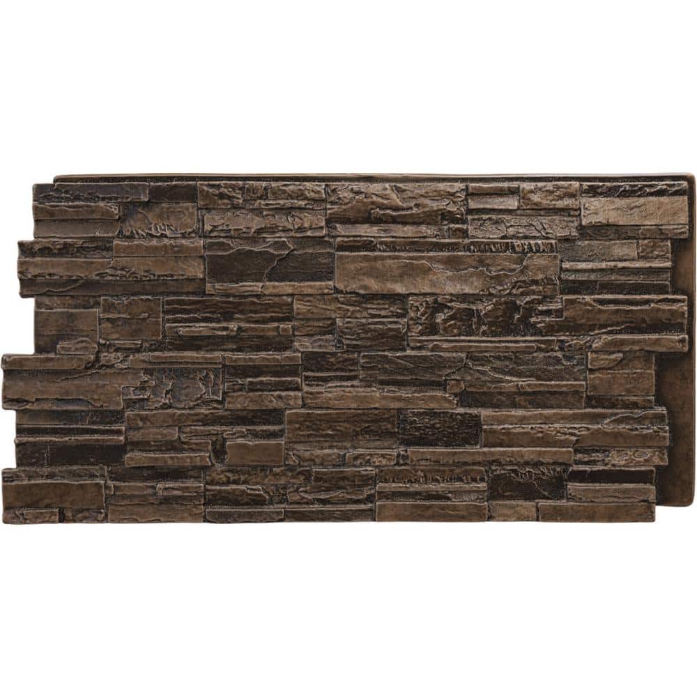Cascade 48 5/8 in. x 1 1/4 in. Willow Peak Stacked Stone, StoneWall Faux Stone Siding Panel price history on PriceWatchPro