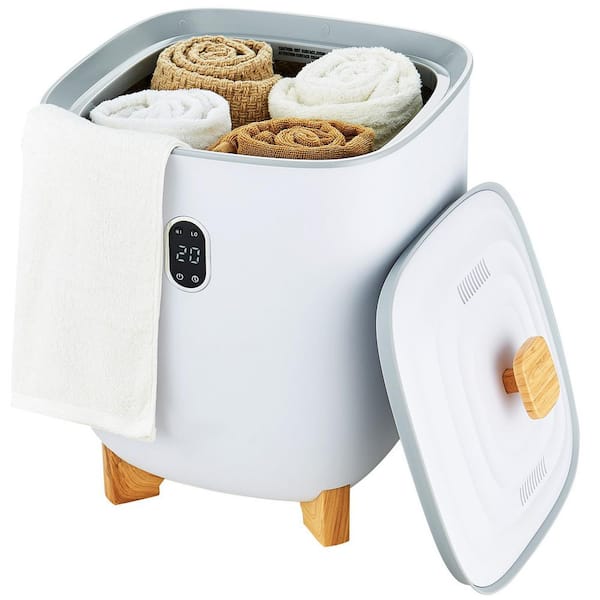 Towel Warmer 25L, Towel Warmer Bucket with 2 Heating Modes, 20/40/60/90 Min Auto Shut Off, Bottom Heating Columns, LED