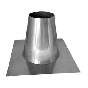 4 in. in Diameter Stainless Steel Tall Cone Flashing Venting for Water Heaters
