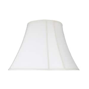 18 in. x 15 in. Off White Bell Curve Corner Lamp Shade