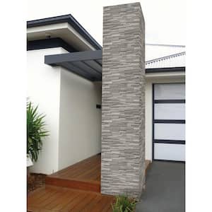 Gray Oak 3D Ledger Panel 6 in. x 24 in. Honed Marble Wall Tile (6 sq. ft./case)