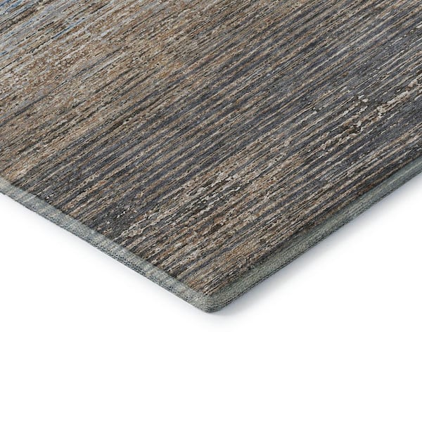 Mayfield Premium Machine Washable Abstract AMF1264 Pewter 8 ft. x 10 ft. Area Rug