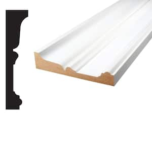 1-3/16 in. D x 5-1/4 in. W x 96 in. L MDF Primed White Architrave Crosshead Moulding Pack (2-Pack)