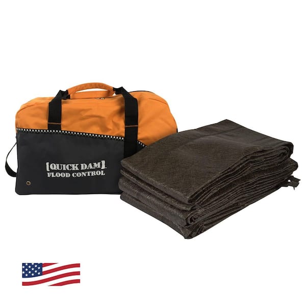 Duffel Bag Flood Protection Kit Containing 4 - 17 ft. Flood Barriers