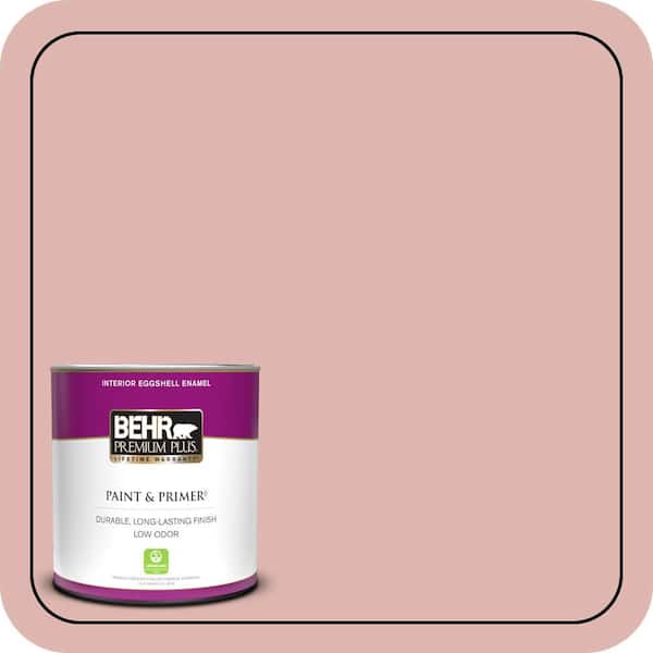 BEHR PREMIUM PLUS 1 qt. #S160-2 Pink Quartz Eggshell Enamel Low Odor Interior Paint & Primer
