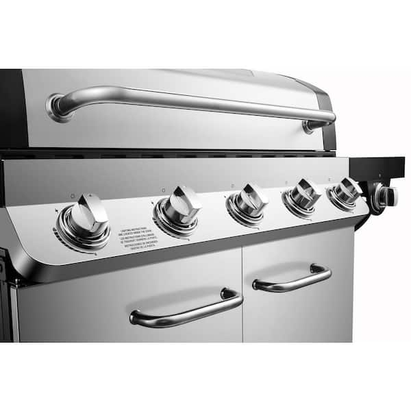 Dyna Glo Premier 5 Burner Propane Gas Grill in Stainless Steel