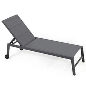 SUNSITT Aluminum Outdoor Chaise Lounge Chair, Reclining with Adjustable Backrest