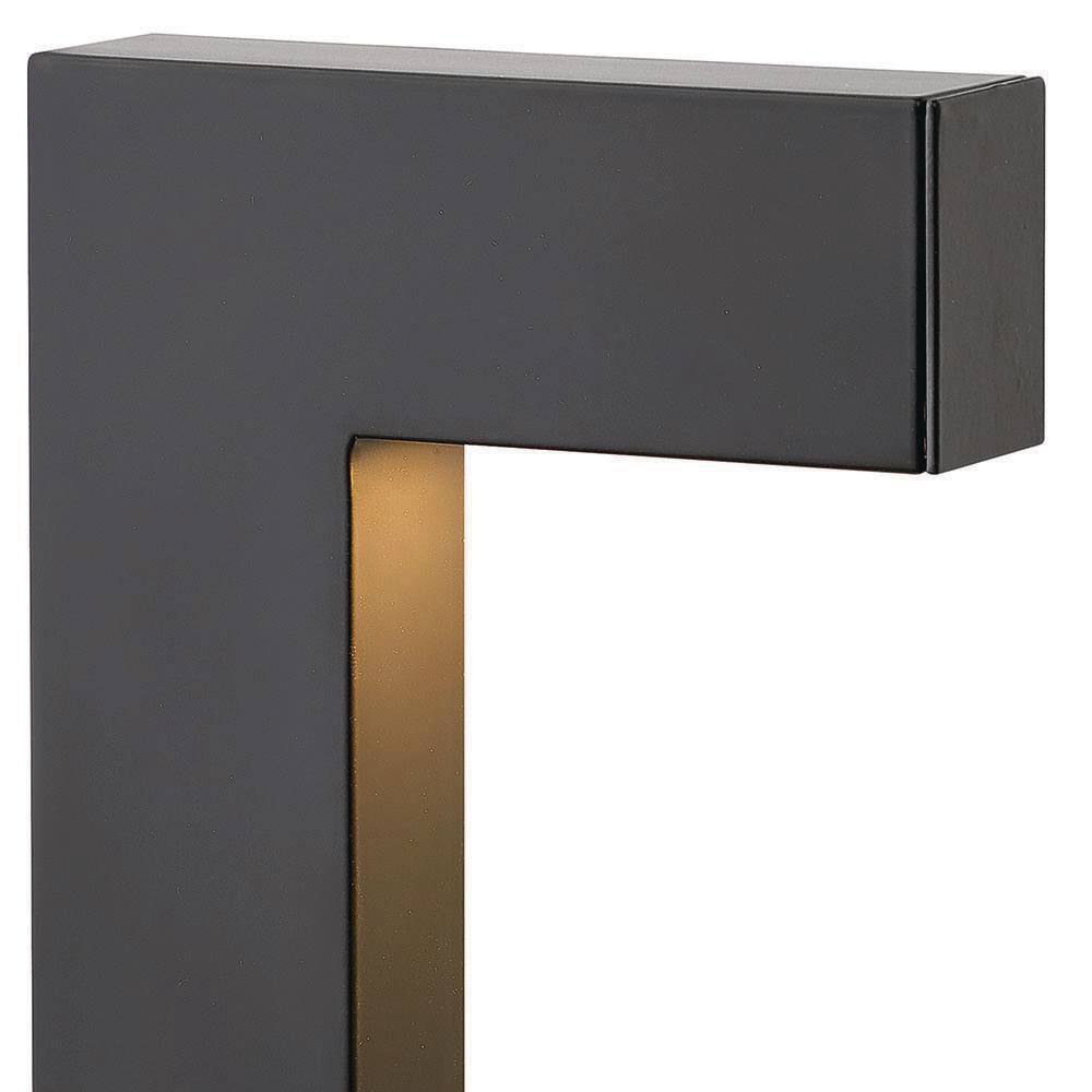 Satin Black Aluminum LED Pathway Light with Etched Lens