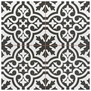 Berkeley II Black 17-5/8 in. x 17-5/8 in. Ceramic Floor and Wall Tile (13.14 sq. ft./Case)