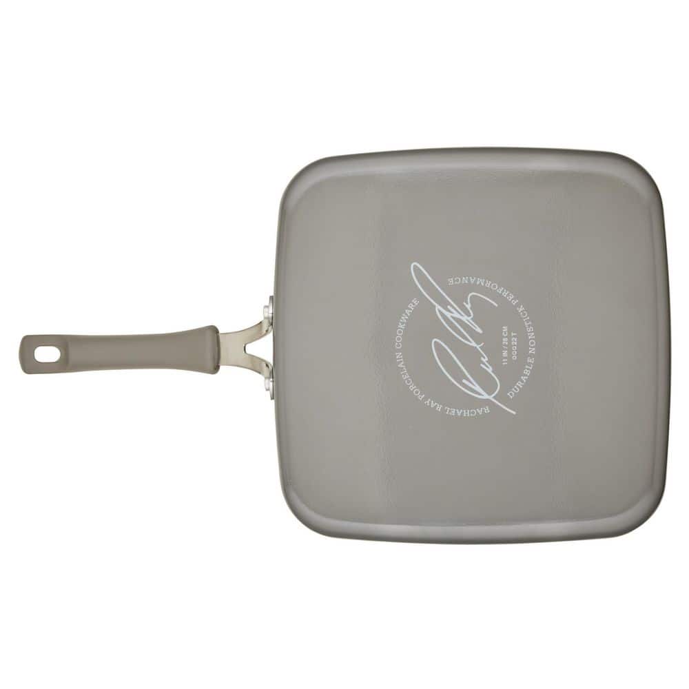 Gray Nonstick Aluminum Square Stovetop Griddle Pan, 11-Inch