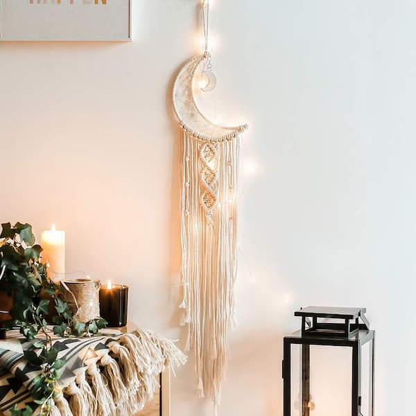 DIY Kit, Star Macrame Wall Hanging with Fairy Lights