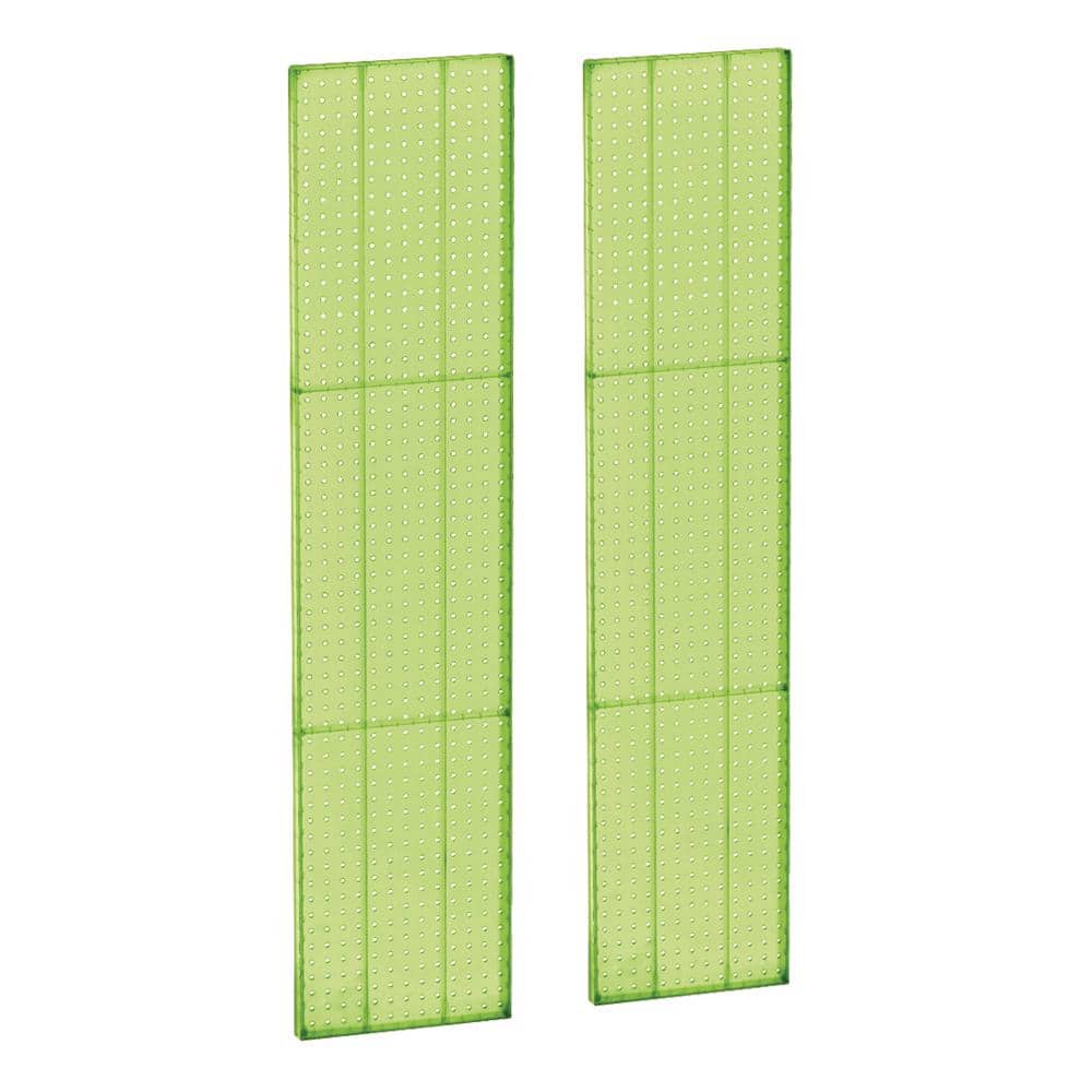 60 in. H x 13.5 in. W Green Styrene Pegboard with One Sided Panel (2-Pieces