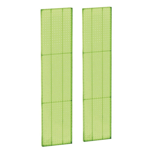Unbranded 60 in. H x 13.5 in. W Green Styrene Pegboard with One Sided Panel (2-Pieces per Box)
