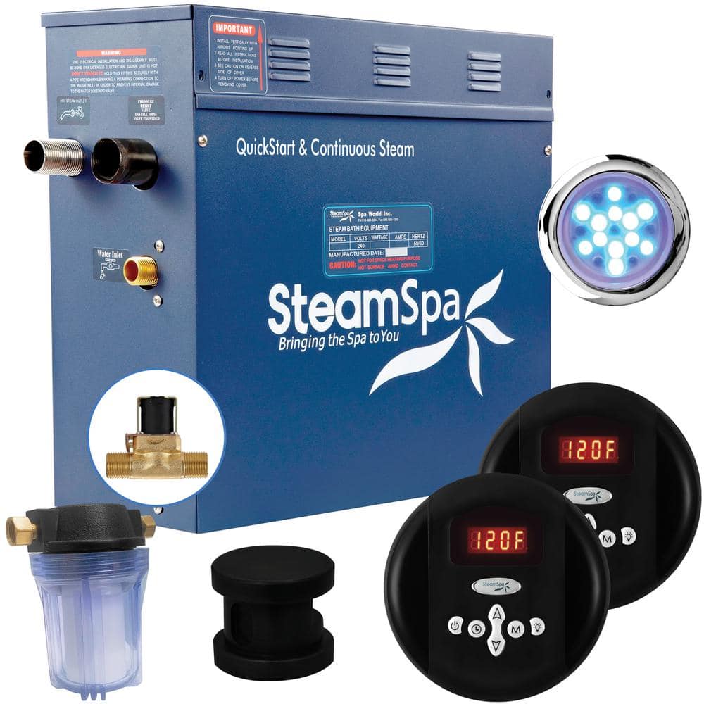 SteamSpa Royal 7.5kW QuickStart Acu-Steam Bath Generator Package with ...