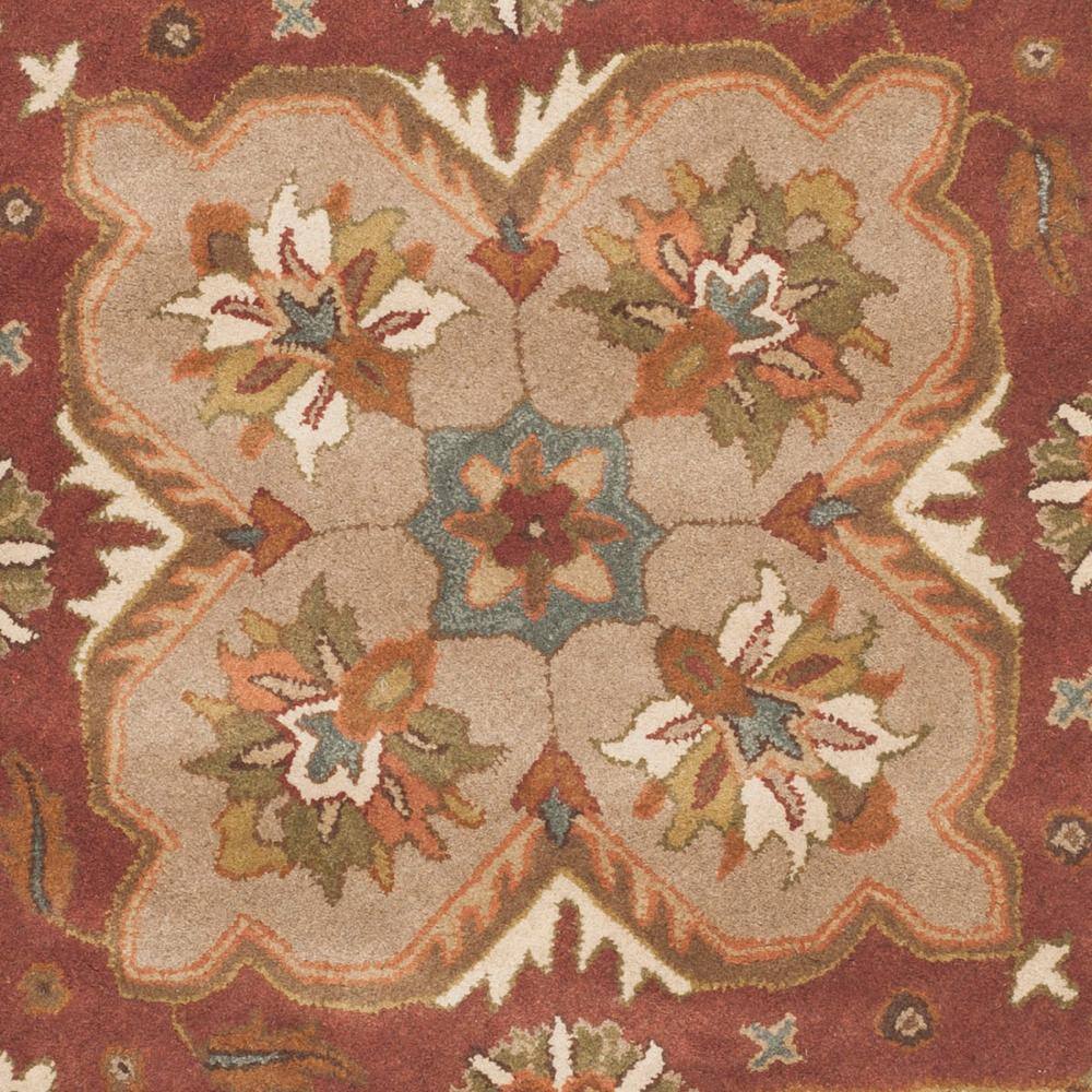 Heritage 6' Round Rust Hand-Tufted Wool Area Rug
