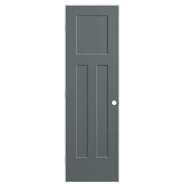 Masonite 24 in. x 80 in. 3-Panel Winslow Right-Hand Solid Core Cordite Molded Composite Single Prehung Interior Door
