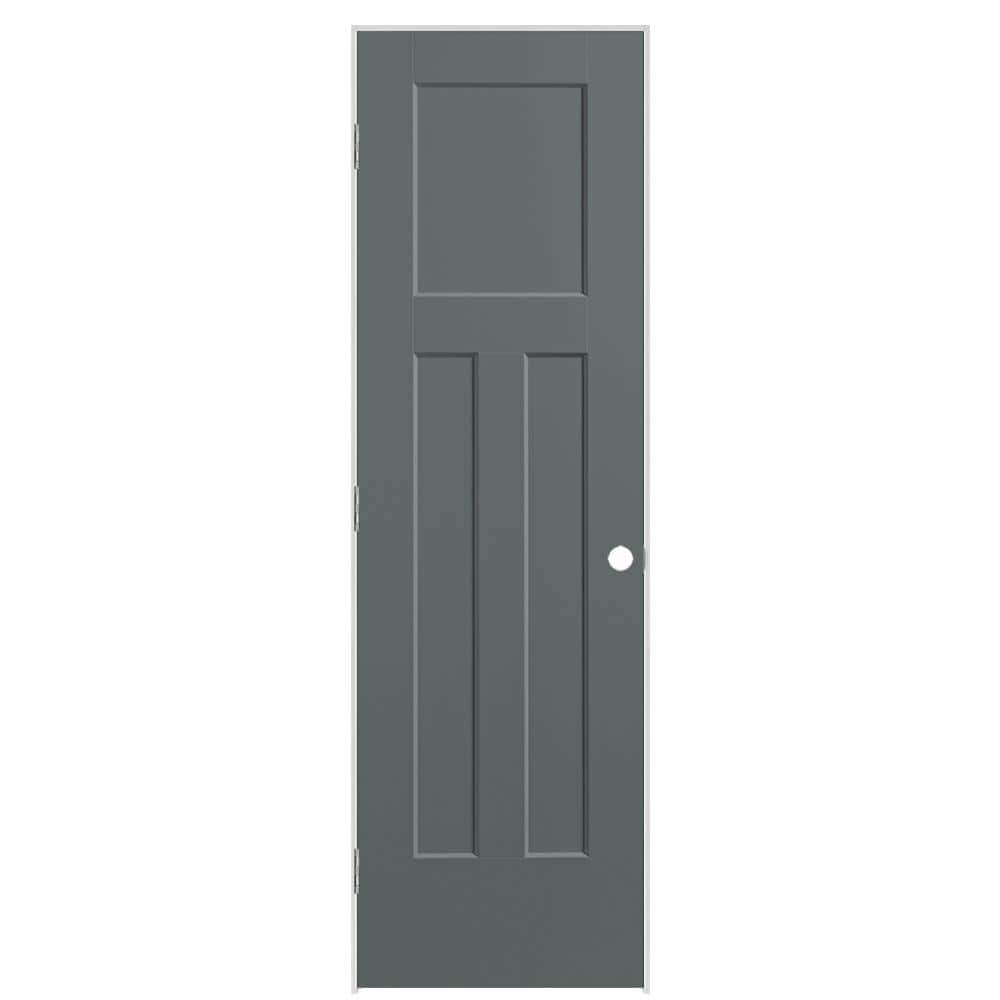 24 in. x 80 in. 3-Panel Winslow Right-Hand Hollow Core Cordite Molded Composite Single Prehung Interior Door