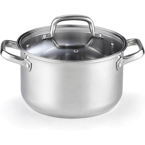 Cook Pro - Stainless Steel Stock Pot Set with Lids, Mirror, Polished
