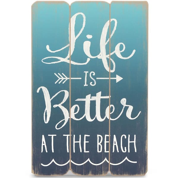Open Road Brands Life is Better at the Beach Wood Decorative Sign
