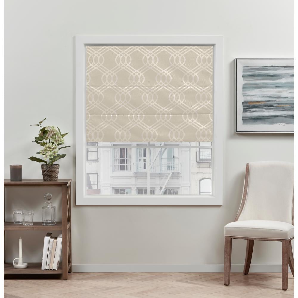 Prague Trellis Natural Cordless Total Blackout Roman Shade 31 in. W x 64 in. L price history on PriceWatchPro