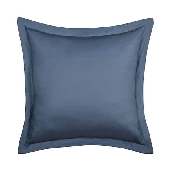 Unbranded Sakura Blue Cotton 20 in. Square Decorative 20 in. x 20 in. Throw Pillow