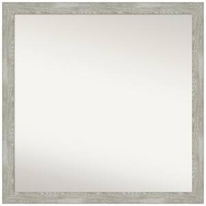 Dove Greywash Narrow Custom Non-Beveled 33.5 in. W x 33.5 in. H Recylced Polystyrene Framed Bathroom Vanity Wall Mirror