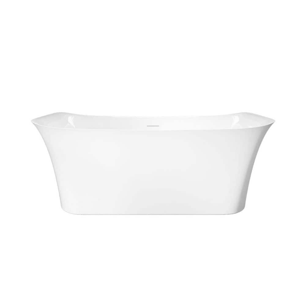 Veylor 67 in. x 31.5 in. Acrylic Freestanding Flatbottom Double Ended Soaking Bathtub in White price history on PriceWatchPro
