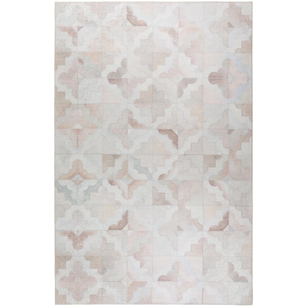 Laredo Ivory 8 ft. x 10 ft. Indoor/Outdoor Washable Area Rug