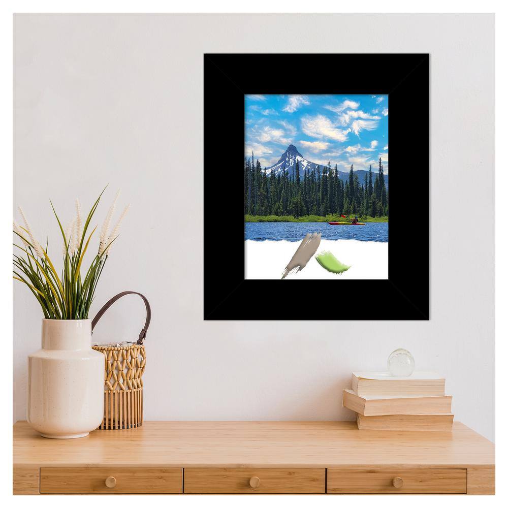 Matte Black Wood Transitional Wall Picture Frame