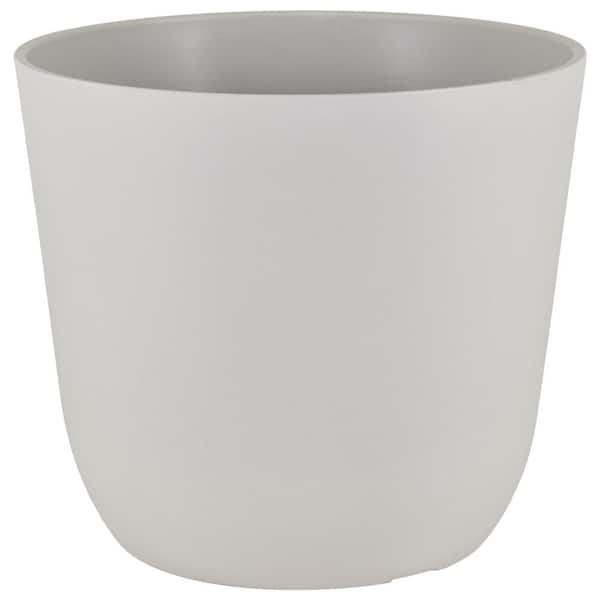 Arcadia Garden Products 7.5 in. x 6.5 in. Smoke White Plastic Pot (2-Pack)  PL62WT