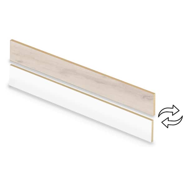 Color 7395 47 in. L x 7.37 in. W x 0.56 in. T Vinyl Overlay Stair Reversible Riser