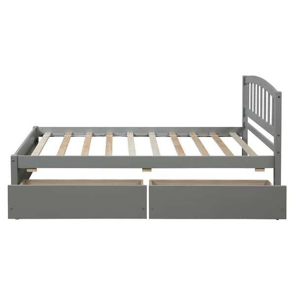 Qualfurn Maddox Gray Twin Size Platform, Maddox Twin Platform Bed