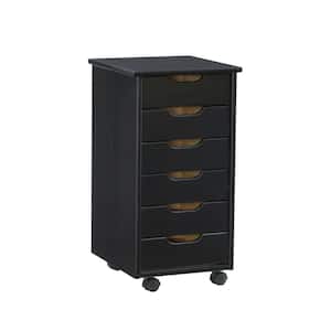 Mcleod Black 6 Drawer Rolling Storage Organizational Cart
