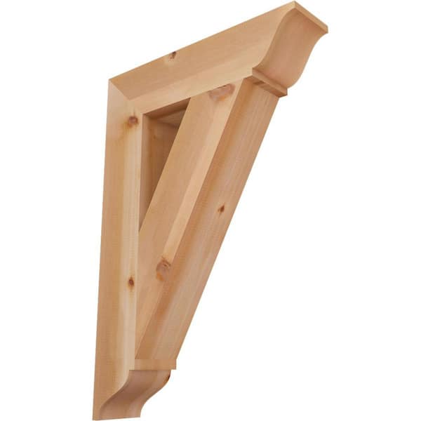 Ekena Millwork 5.5 in. x 38 in. x 26 in. Western Red Cedar Traditional Smooth Bracket