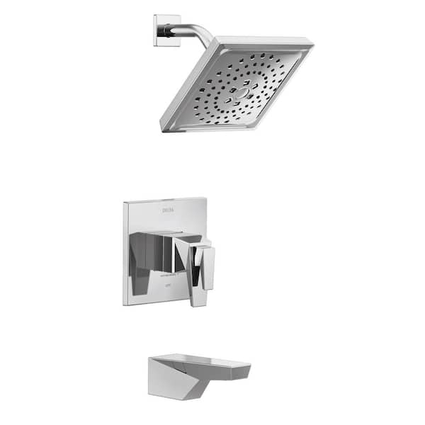 Delta Trillian TempAssure 1-Handle Wall-Mount Tub and Shower Trim Kit in Lumicoat Chrome (Valve Not Included)
