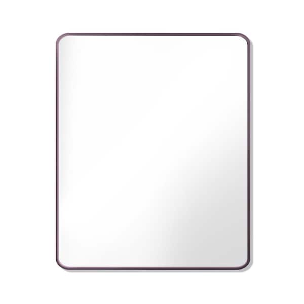 WELLFOR 30 in. W x 36 in. H Rectangle Aluminum Alloy Framed Wall Bathroom Vanity Mirror in Oil Rubbed Bronze